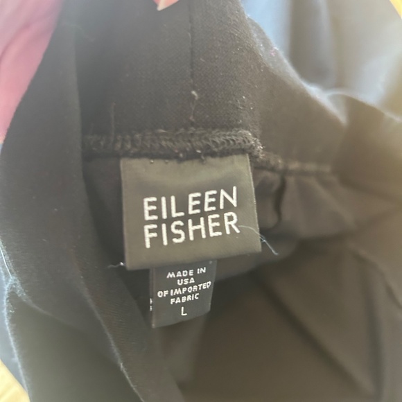 Eileen Fisher Easy Black Pants Large EUC - Picture 3 of 3
